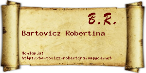 Bartovicz Robertina névjegykártya